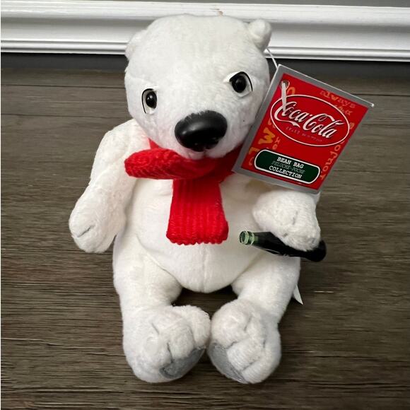 Coca-Cola Polar Bear With Scarf W/ Hang Tag - Picture 1 of 6